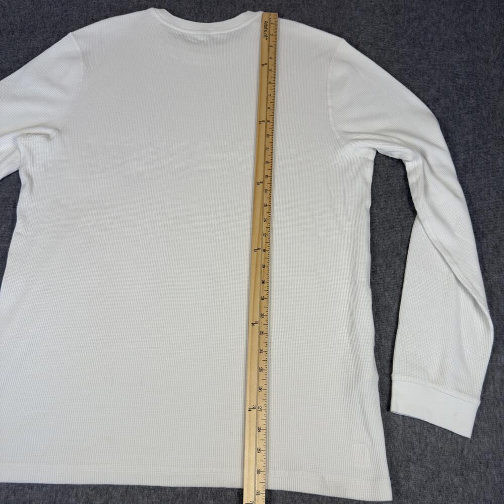 Vuori Shirt Mens XL White Long Sleeve Waffle Thermal Crewneck Base Layer V176 - Picture 9 of 10